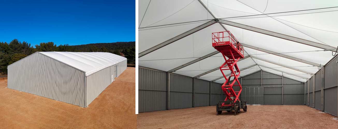 ALUSPACE - bâtiments industriels démontables en aluminium 100 m² - AS20