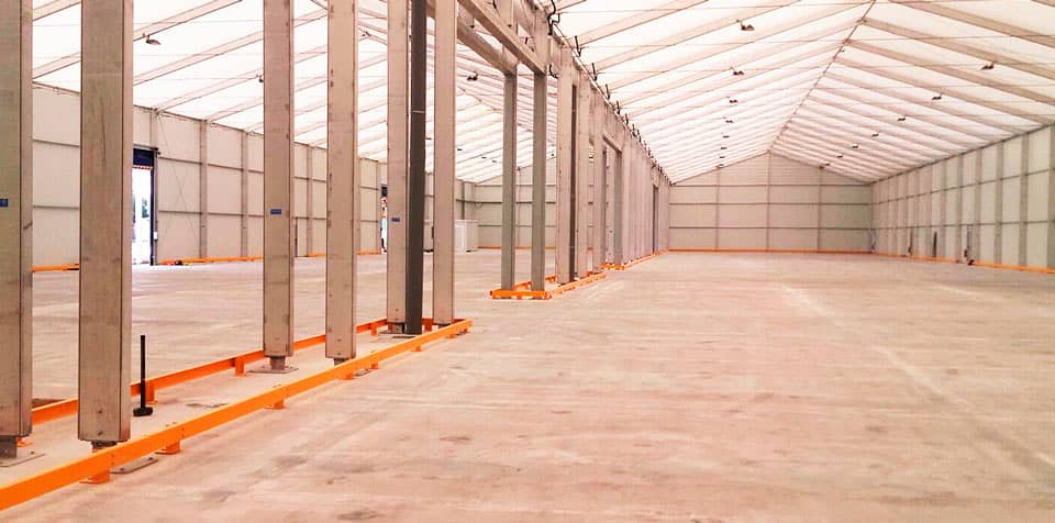 Bâtiments industriels démontables en aluminium - ALUSPACE