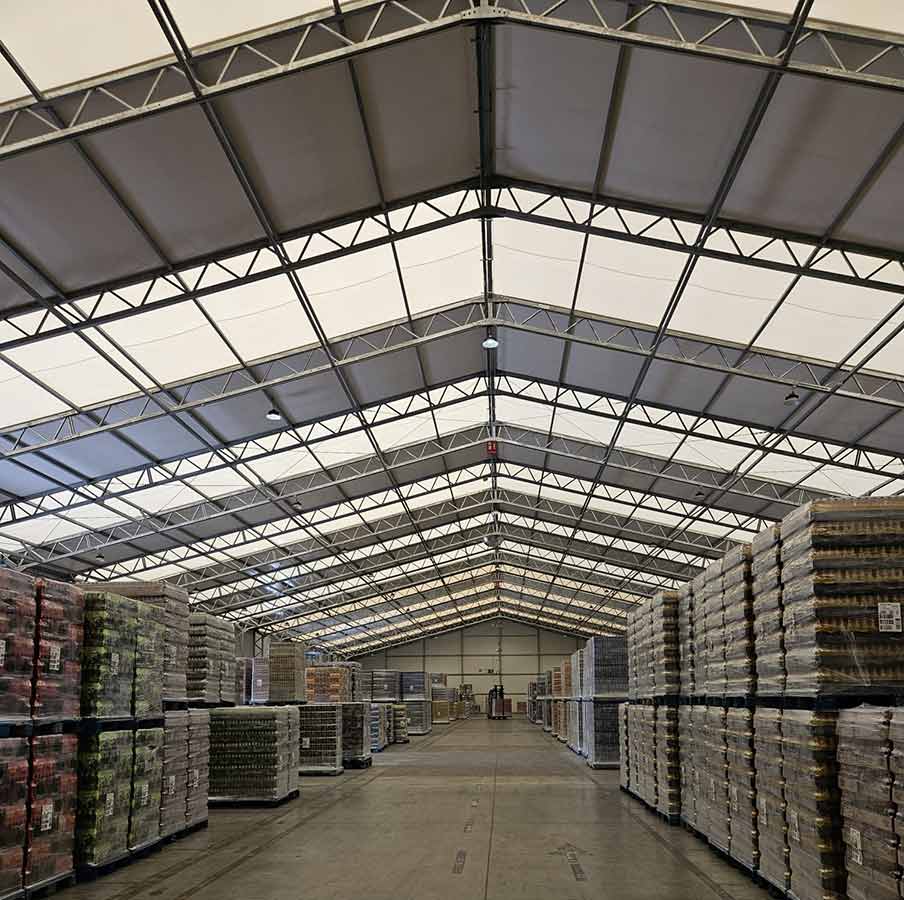 Garantie des bâtiments démontables de stockage