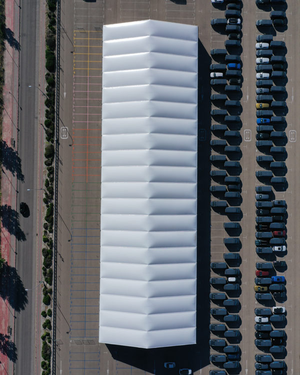 Toiture TWS pour bâtiment industriel métallo-textile