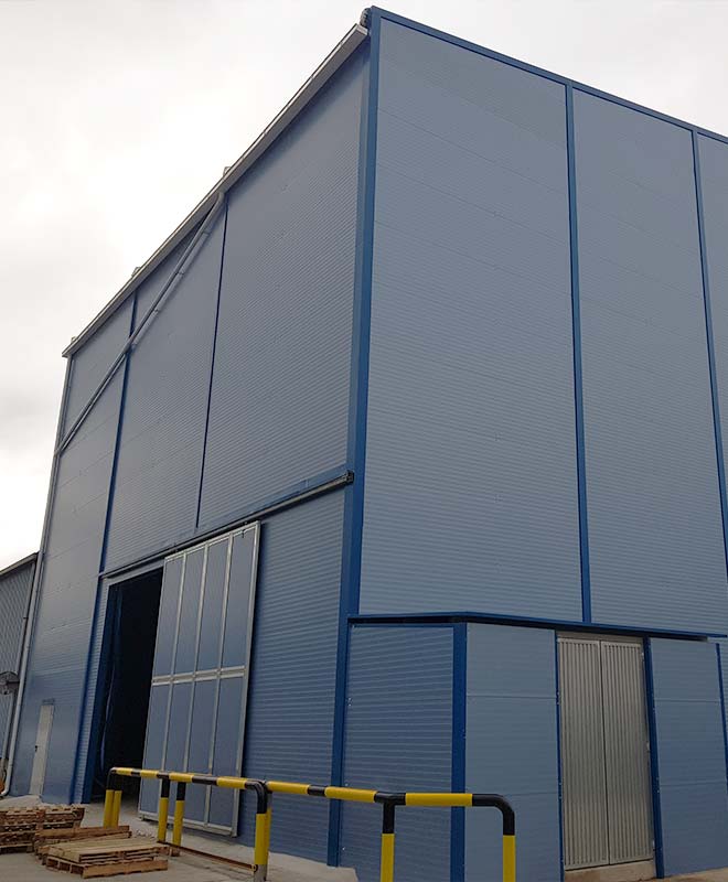 Bâtiment industriel préfabriqué pour services internes
