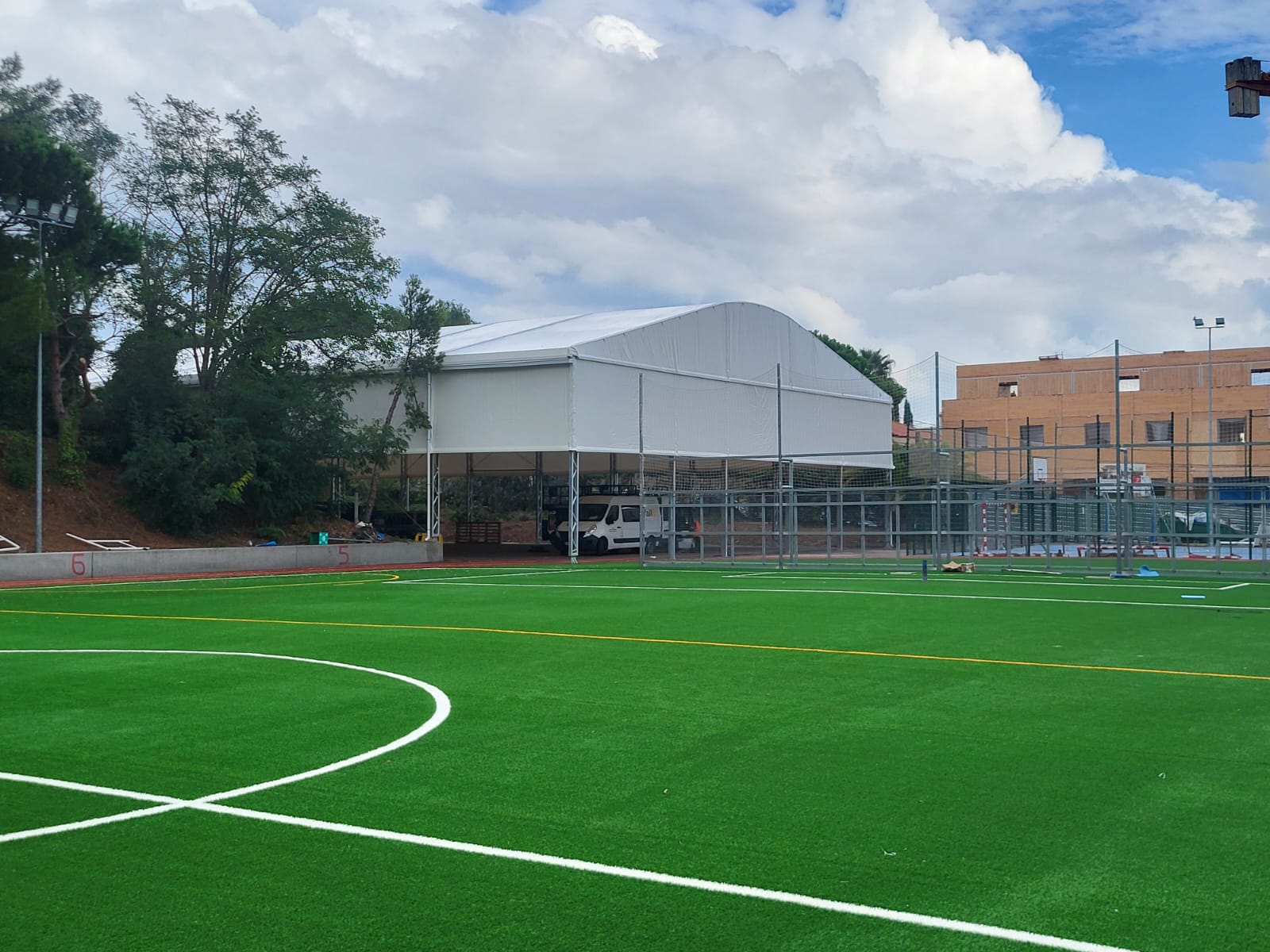 Intérieur d’un bâtiment sportif