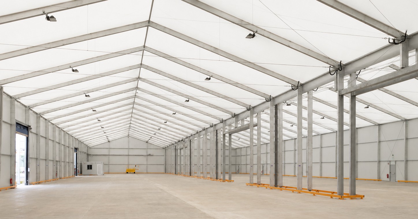 Bâtiment démontable en aluminium pour l’industrie automobile