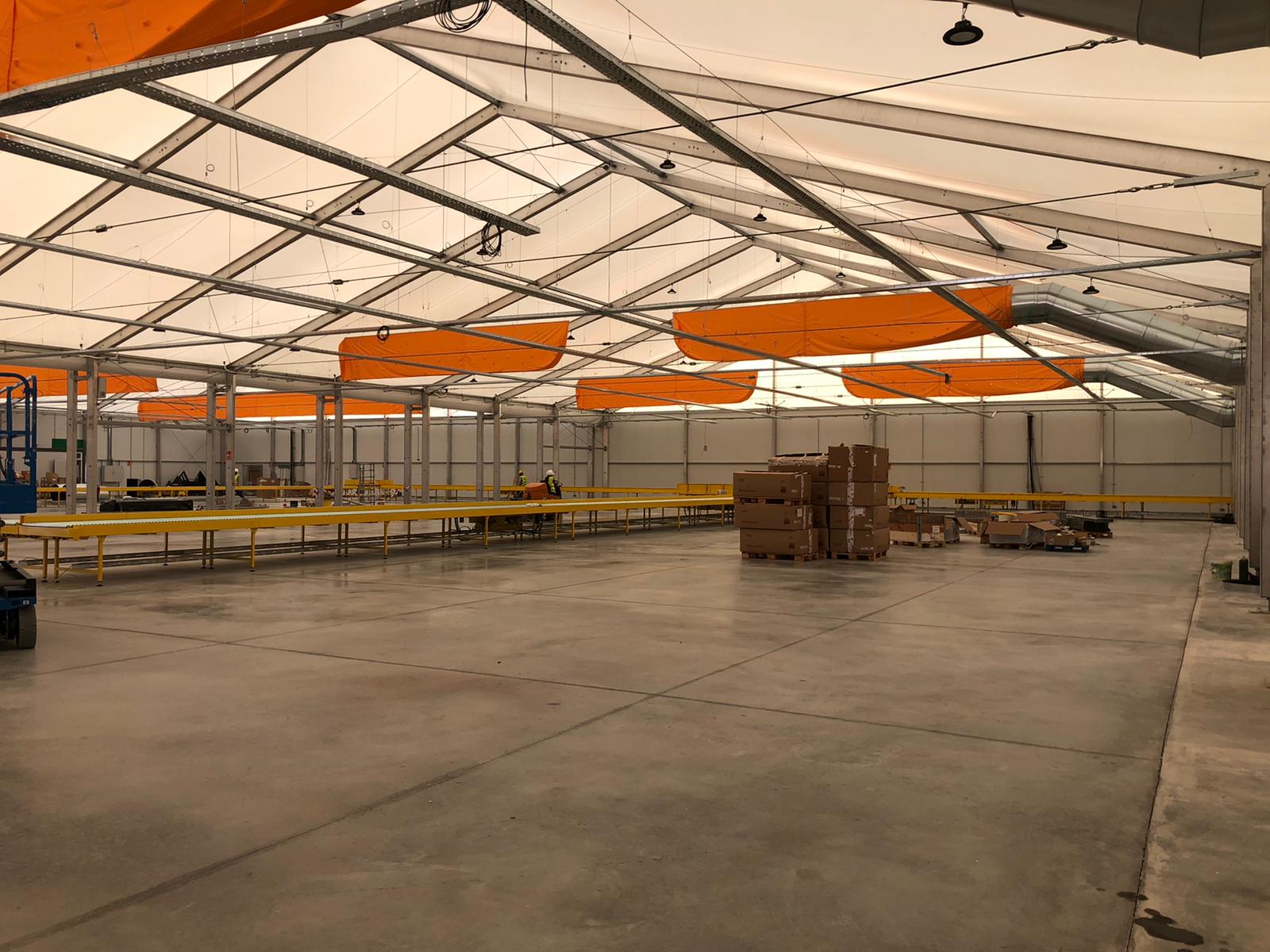 Structure en acier ou en aluminium pour un bâtiment préfabriqué