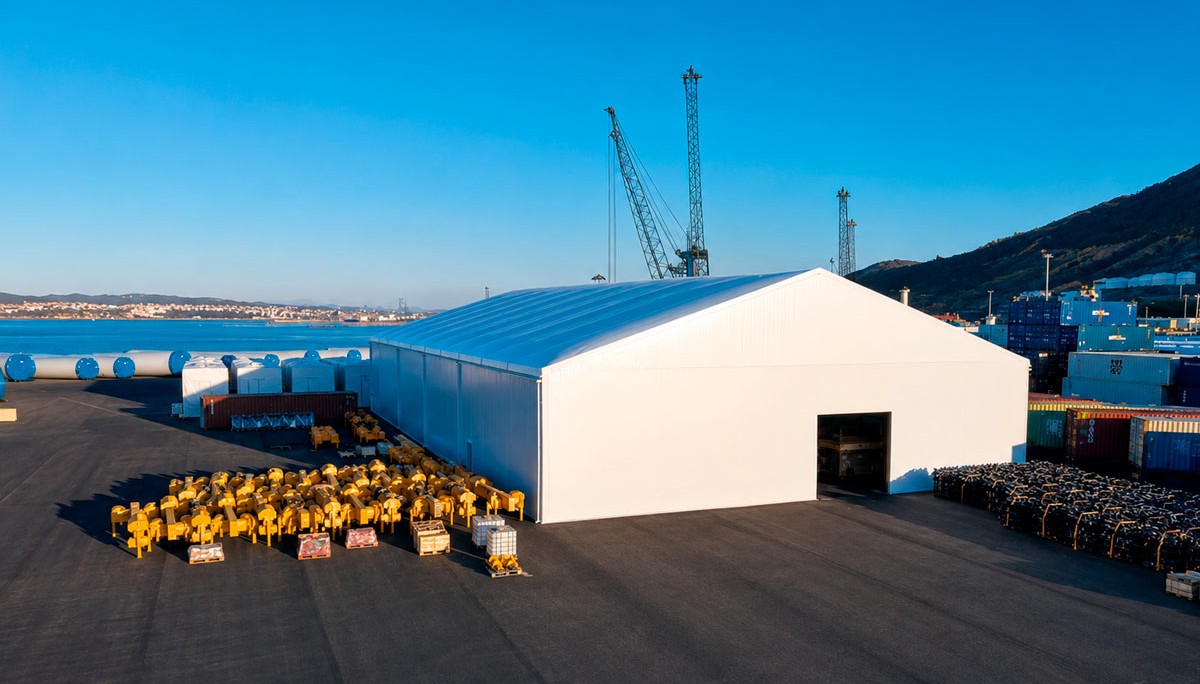 Bâtiment préfabriqué pour la logistique maritime et portuaire