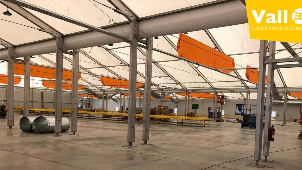 IA et tentes industrielles pour les bâtiments logistiques. - VALL