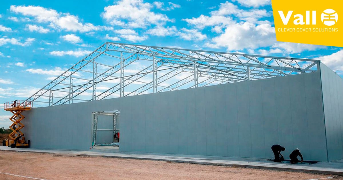 Structures démontables pour bâtiments industriels