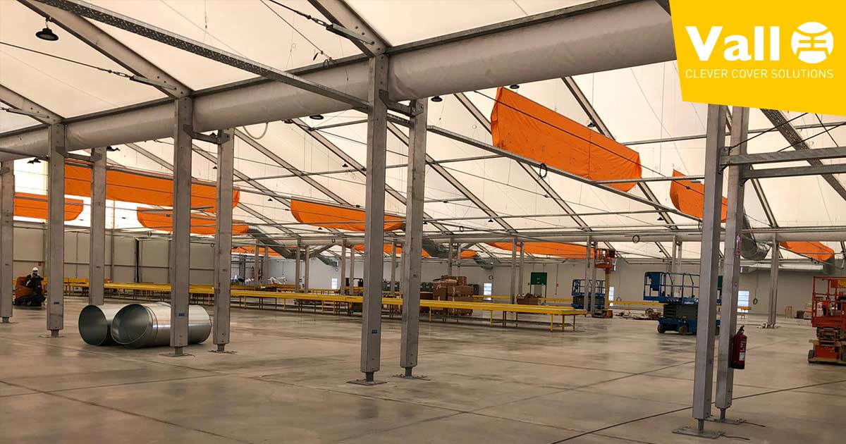 IA et tentes industrielles pour les bâtiments logistiques.